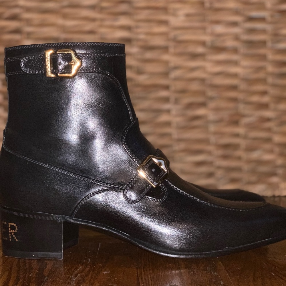 Buckle ankle boots